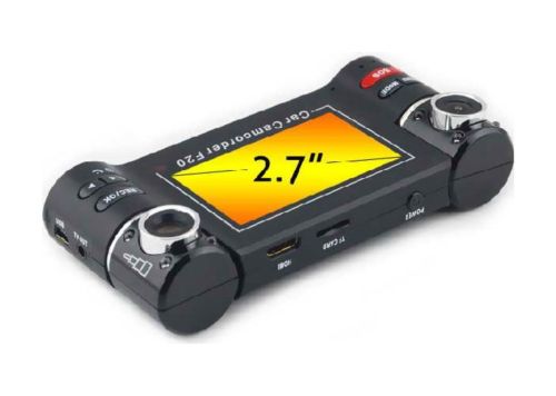 2.7" 180 Degree Rotation G-sensor Dual Channel Vehicle Digital Video Recorder / Car Dvr Recorders