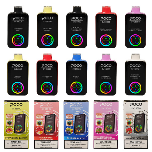 Poco sv25000 puffs nic 0% 5% sekali pakai vape