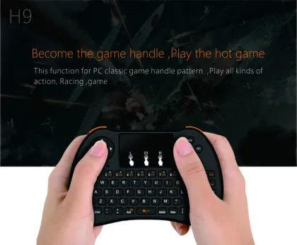 Mini Touchpad Air mouse H9 Orange Wireless Bluetooth Keyboard