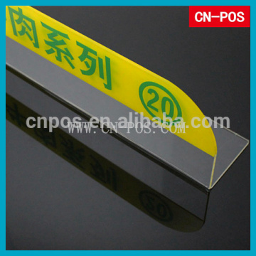 clear plastic shelf dividers with printing logo in supermarket
