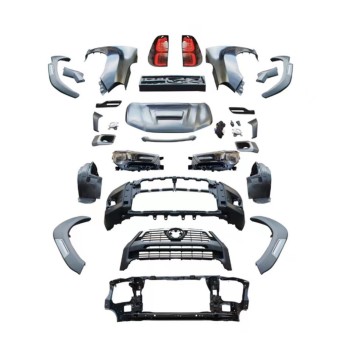 ชุดบอดี้สไตล์ Rocco สำหรับ Hilux 2012-2020: กันชนด้านหลัง, กระจังหน้า, ไฟหน้า, ไฟท้าย, กันชน