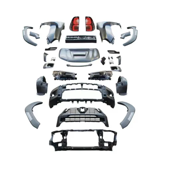 ROCCO Style Body Kit for Hilux 2012-2020: Front Rear Bumper, Grille, Headlights, Taillights, Fenders