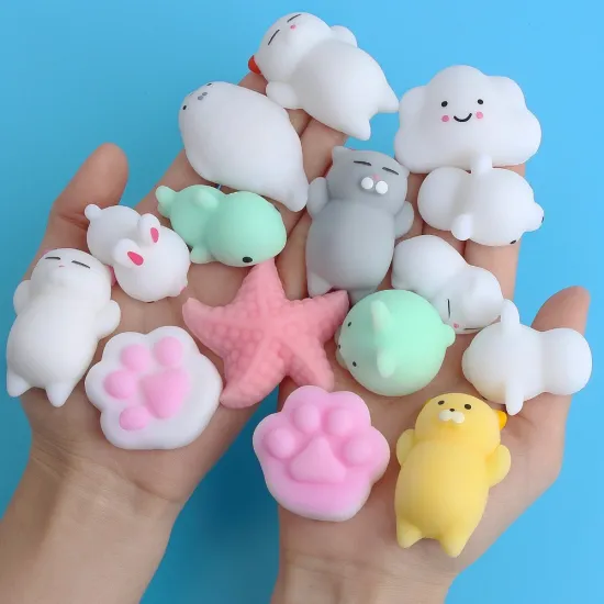 Anti-Stress Anxiety Relief: Slow Rising Kawaii Animal Mochi PU Ball Toys
