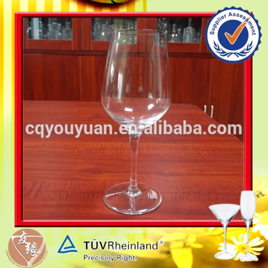 15.5oz handmade crystal clear goblet custimized wine glasses