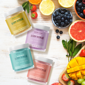 Label Pribadi Kustom Pemutihan Vegan Whipped Exfoliating Cream Dengan Shea Butter dan Buah Gereja Gula Tubuh