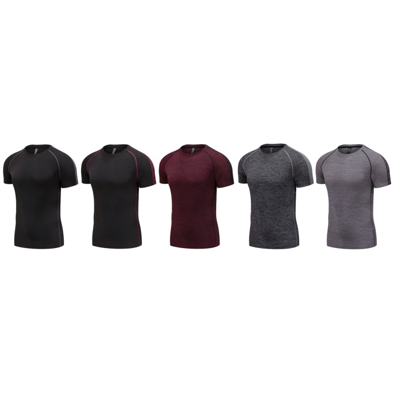 Wholesale Adult Short Sleeve Fitness Sport Men T-shirt