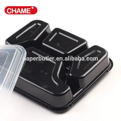 Disposable plastic food container take away meal box