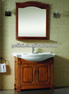SINGLE SINK BATHROOM WOODEN CABINET