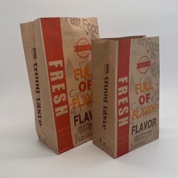 Bolsas de entrega de alimentos de mano duraderos papel kraft grueso