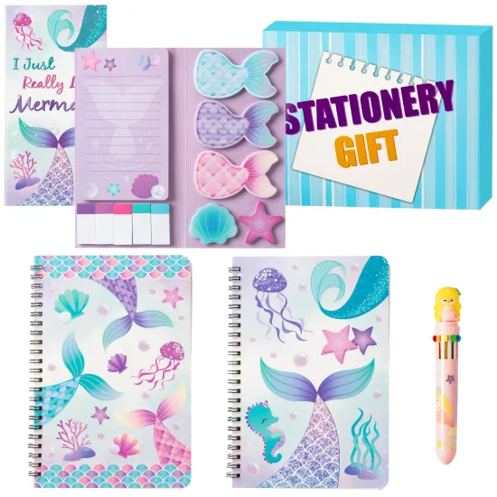 Mermaid Notebook and Stationery Gift Set for Students