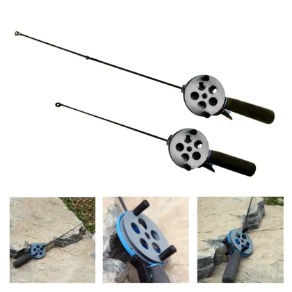 1Pcs Practical Portable Outdoor Winter Fishing Rod Durable Outdoor With Reel Travel Sports Fishing Rod Fishing Accessories