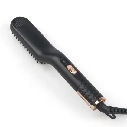 Electric Beard Heated Brush Kit - Hair Straightener & Beard Comb