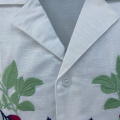 Diseño de bordado Camisa casual de lino de algodón de verano para hombres