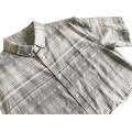 Men Casual Linen Cotton Y/d Short Sleeve Shirt