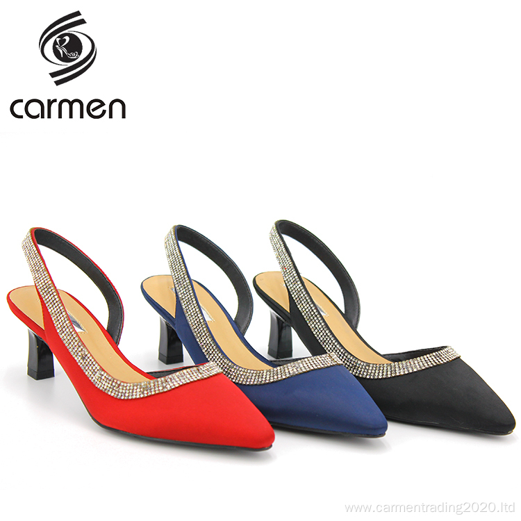 2021 fashion ladies high heels Pu pointed shoes