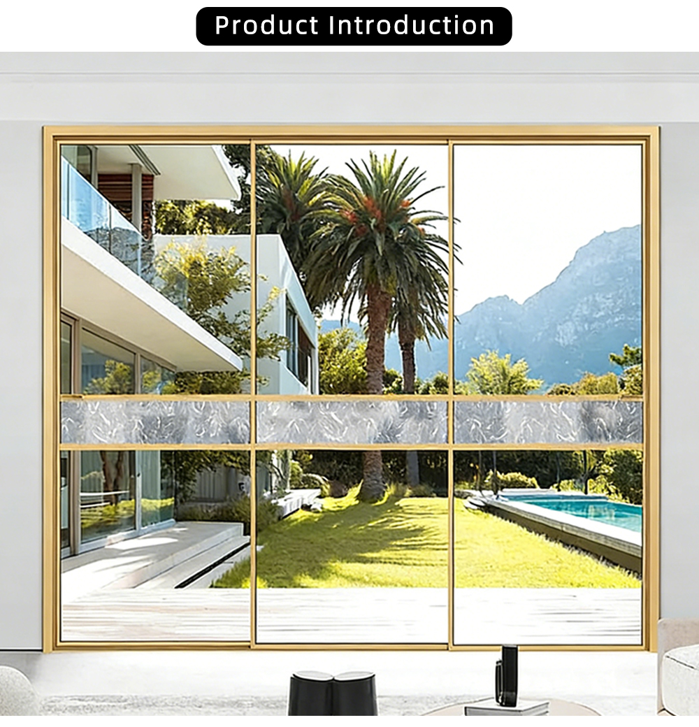 Slim Frame Single Glass Sliding Door YJ-P001 X