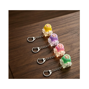Delightful Cat Paw Fidget Keychain with Clicky Texture