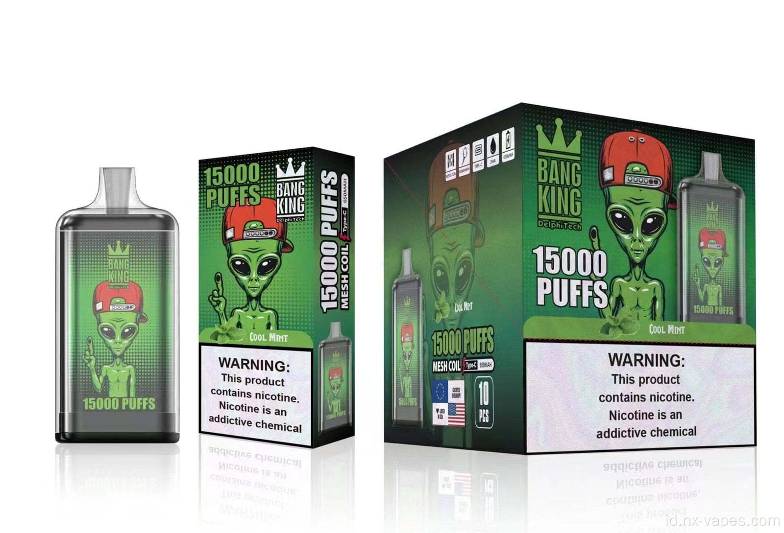 Bang king crystal 15k puffs vape sekali pakai