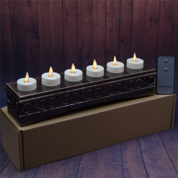 Set semula Flotable Flame Votives yang boleh dicas semula boleh dicas semula 6