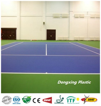 ITF tennis court sports flooring, plastic flooring, rubber flooring