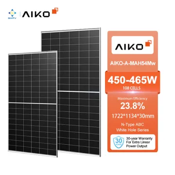 High Power N-Type Aiko-A450-Mah54Mw Solar Panels: 450W-465W Modules in Europe Stock