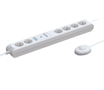 EU Standard Foot Switch Extension Socket with 6 Pins