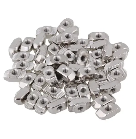 Silver European Standard 30 Series Aluminum Slot Carbon Steel Half Round Sliding T Slot Nut M4 Thread
