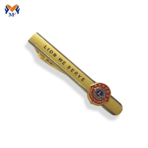 School logo tie clip with gift box