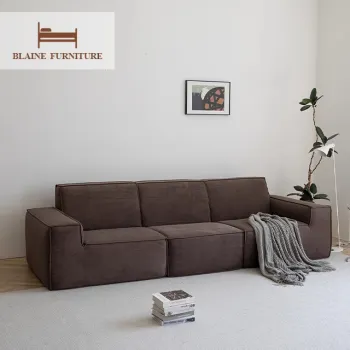 Modern Minimalist Vacuum Compression Fabric Modular Sofa for Living Room