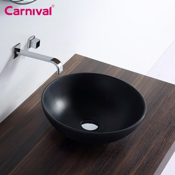 European Style China Factory Wholesale Black Matte Bathroom Countertop Hand Wash Basin Sinks