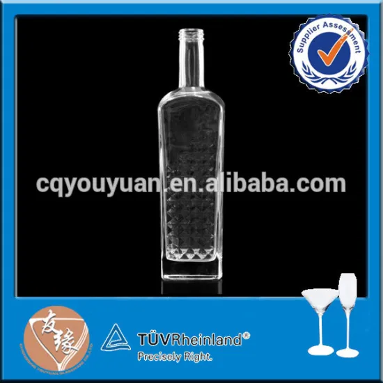 2016 super flint 750 ml embossed liquor bottle for sale