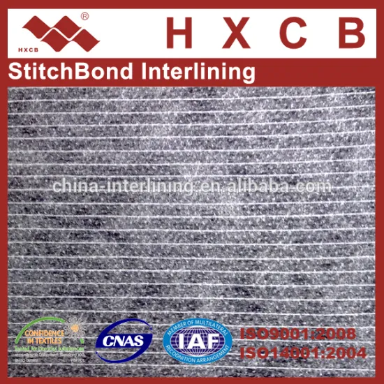 (6049W) 100% Polyester Fusible Nonwoven Interlining Non Woven Coated Fabric