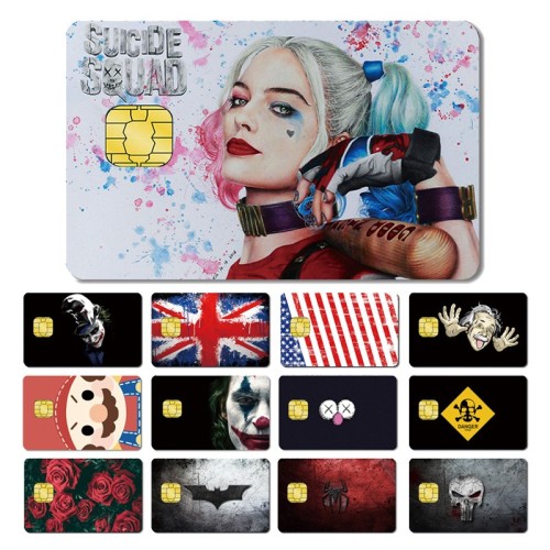 Magic Shark Matte 3M PVC Cartoon Joker Half Cover Sticker Case Film for Big Small Chip Credit Debt Card