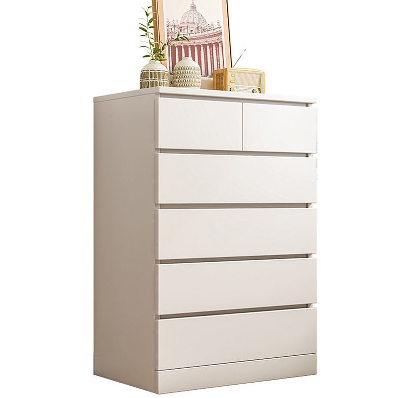 Simple White Wood Chests of Drawers