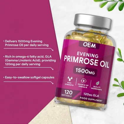 OEM Evening Primrose Oil Softgel with Omega 6 and GLA