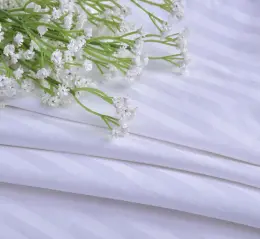 Cotton Stripe Fabric For Hotel Bed Linens