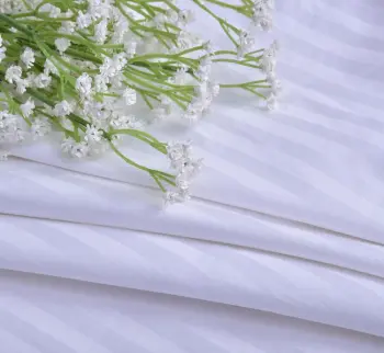Cotton Stripe Fabric For Hotel Bed Linens