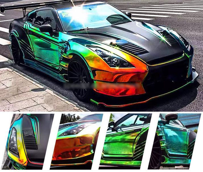 OEM Green Chrome Color Changing Chrome Wrap Air Release 1