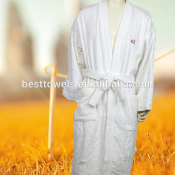 100% cotton hotel terry bathrobe