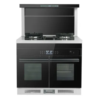 Integrated Stove IH Cooker with Range Hood, Gas Hob, and Oven