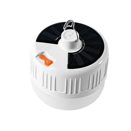 Indoor-Outdoor Emergency Solar Rechargeable LED Bulb with USB Charging and Lighting