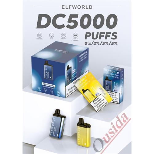 Elf World DC5000 Puffs Disponível Vape POD