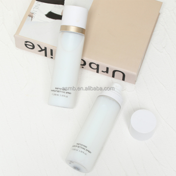 Customizable, Waterproof Vegan Setting Spray in Matte Black, White, Pink Bottles: Perfect for Makeup and Moisturizer