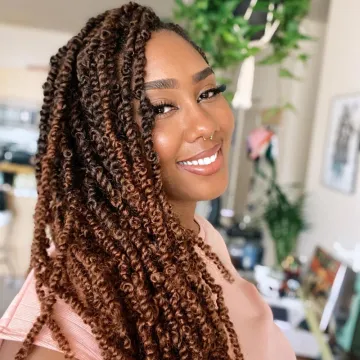 Pre-twisted Passion Twist Hair 22 inch Passion Twist Crochet Hair Pre Looped Bohemian  Synthetic Braiding Passion Twist hair