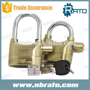 RP-127 brass top security alarm padlock