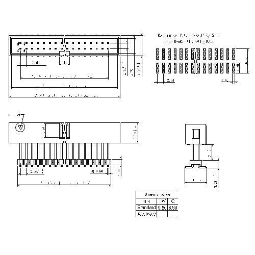 2.54mm Box Header SMT H=9.0 Add Housing 2.54mm Box Header SMT H=9.0 Add Housing