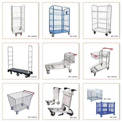 Mobile Logistics Trolley 4 Sides Foldable Galvanized Roll Trolley Supplier