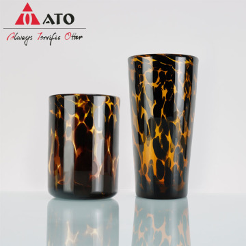 ATO Multipurpose spotted leopard print household glass cup