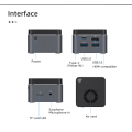 Intel J4125/N4100 WiFi Bluetooth Mini PC dengan kipas