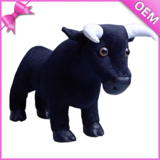 stuffed animal toy plush black highland cow soft toy